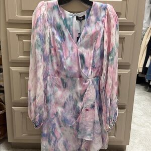 Stylish Multicolor Long Sleeve Dress by Parker black